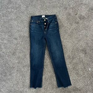 JCrew high rise ankle cut flare jeans